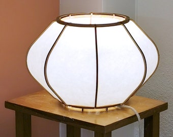 Lampe à poser en bois et papier japonais - modèle ŌZU