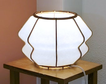 Lampe à poser en bois et papier japonais - modèle SAITO