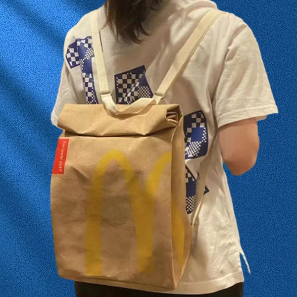 Backpack，McDonald's,Gift For Her，Cowhide Bag，Unique Design,Gift，McDonald's Backpack