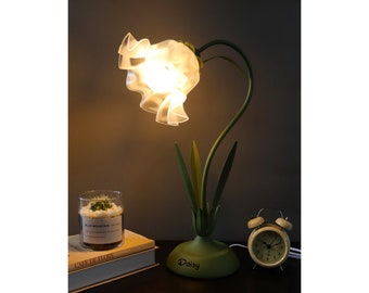 Gepersonaliseerde bloem LED decoratief nachtkastje nachtlampje, nachtlampje, nachtstandlamp, slaapkamerlamp, handgemaakt lampdecor, Moederdagcadeau