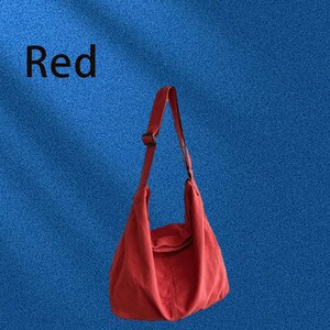 Einfache Umhängetasche, Vintage Einzelschultertasche mit großer Kapazität, gewaschene alte Messenger-Tasche, lässige Umhängetasche, Schulanfang, Segeltuchtasche Red