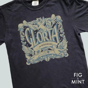 Gloria Vintage Angel Shirt, Retro Christian T-Shirt, Christianity Washed Vintage Angel Tee, Angel Wings TShirt, Angelic Oversized Tee, Baggy