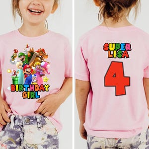 Personalized Super Mario Birthday Shirt: Family Matching Tee
