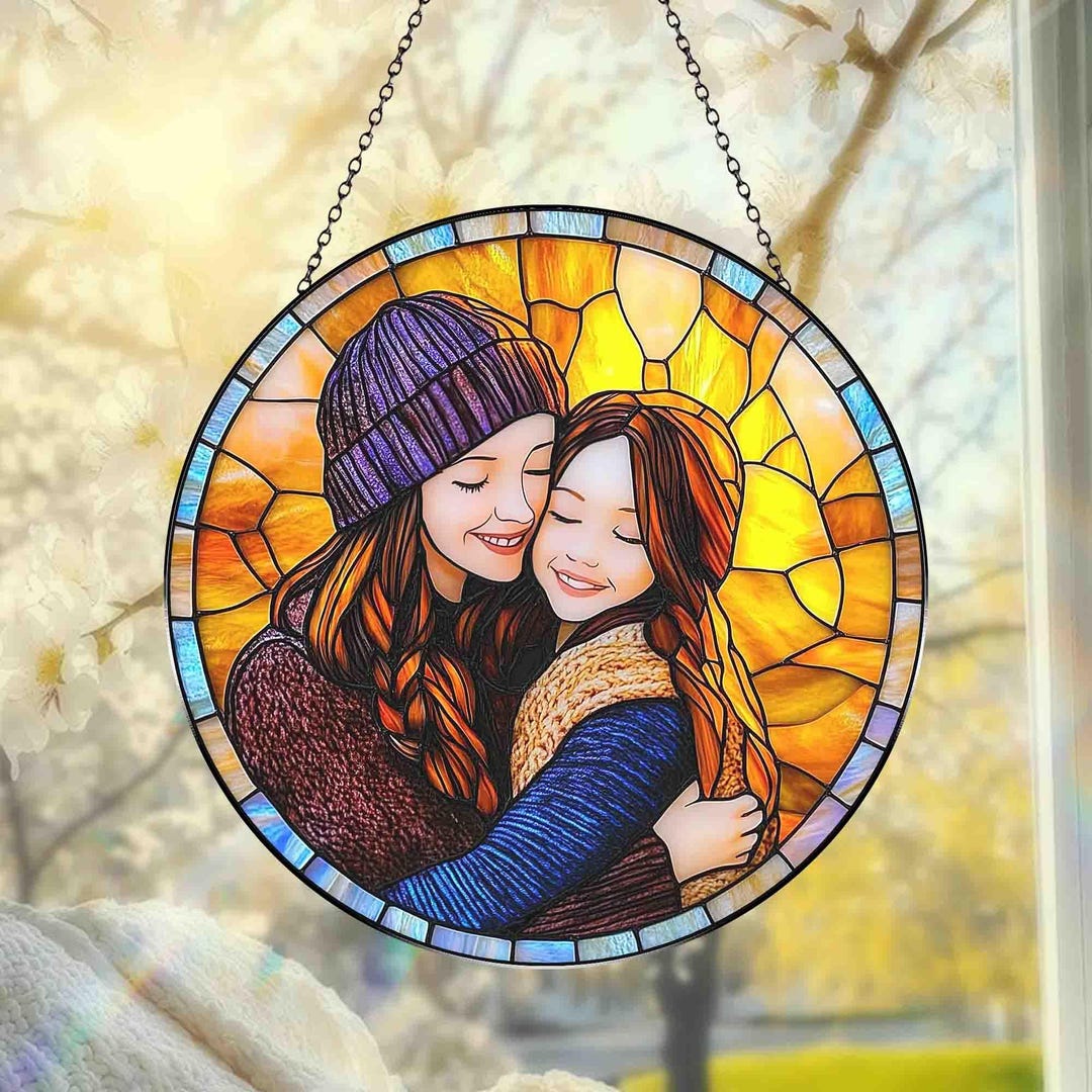 Personalized Mothers Day Gift Suncatcher Photo, Mom and Daughter Photo ...