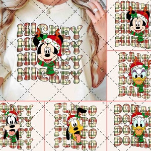 Christmas Disney Characters Matching Sweatshirt, Mickey And Friends Christmas Party Shirts, Disney Holiday Shirts, Disney Family 2024 Shirts