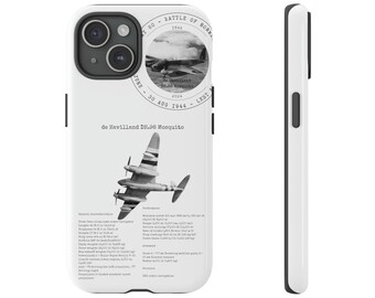 Tough Case Mosquito fighter bomber Limited Edition protective phone case Apple iPhone Samsung Galaxy Google Pixel WW2 Classic gift D Day 80