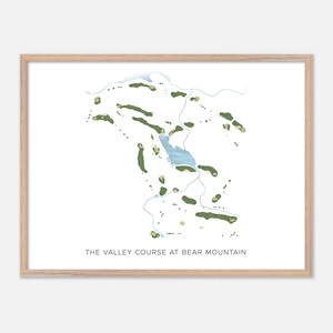 The Valley Course bij Bear Mountain in, Canada: moderne aquarelkaart | Golfcadeau, golfmuurkunst, golfposterprint, baanindeling