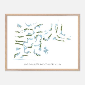 Addison Reserve Country Club in Delray Beach, Florida: moderne aquarelkaart | Golfcadeau, golfmuurkunst, golfposterprint