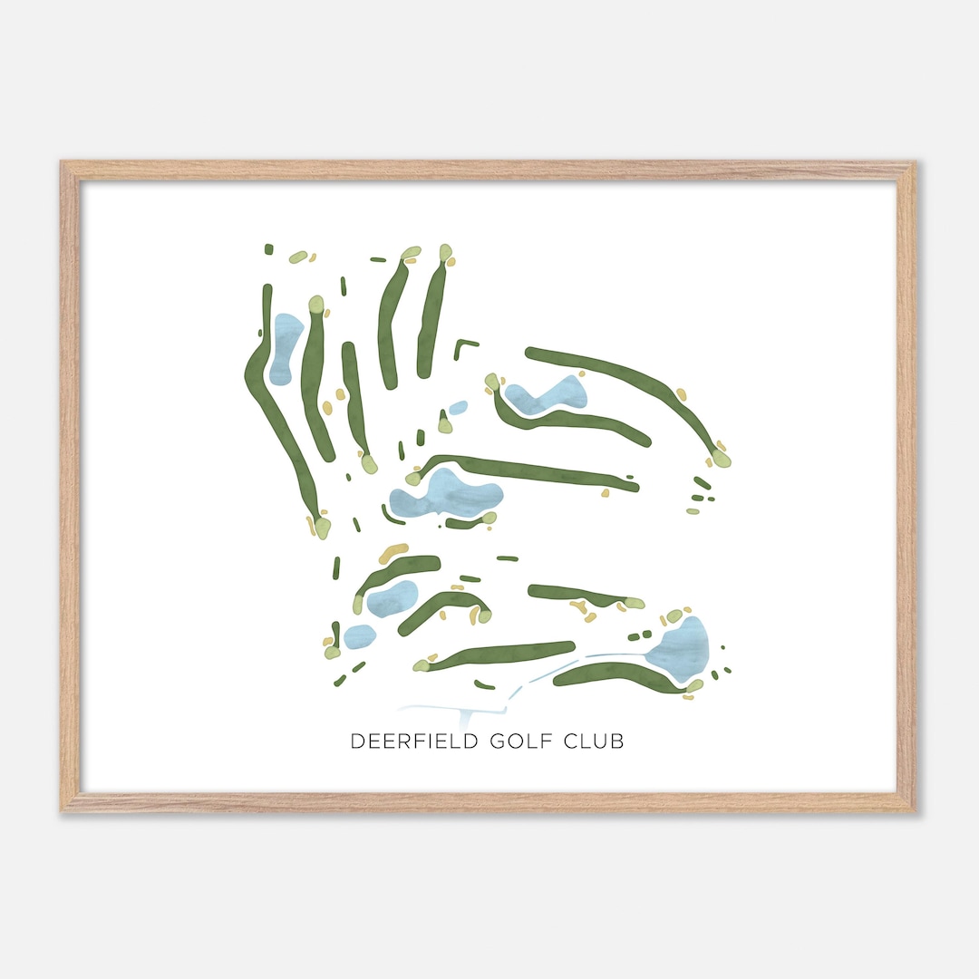 Deerfield Golf Club in Oakville, Canada Modern Watercolor Map