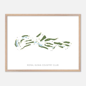 Royal Kunia Country Club in Waipahu, Hawaii - Moderne Aquarell Landkarte | Golfer Geschenk, Golf Wandkunst, Golf Poster Druck, Platz Layout