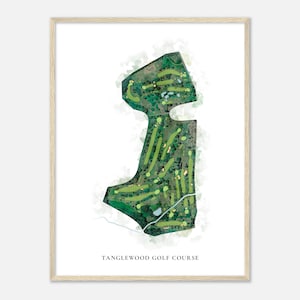 Tanglewood Golf Course, Pennsylvania - Classic Watercolor Map | Golfer Gift, Golf Wall Art, Golf Poster Print, Course Layout