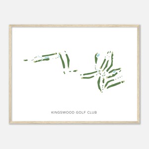 Kingswood Golf Club, New Hampshire - Modern Watercolor Map | Golfer Gift, Golf Wall Art, Golf Poster Print, Course Layout