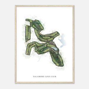 Talamore Golf Club, North Carolina - Classic Watercolor Map | Golfer Gift, Golf Wall Art, Golf Poster Print, Course Layout