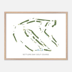 Settlers Bay Golf Platz in Wasilla, Alaska - Moderne Aquarell Landkarte | Golfer Geschenk, Golf Wandkunst, Golf Poster Druck, Platz Layout