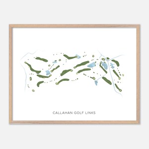 Callahan Golf Links in Waleska, Georgia - Moderne Aquarell-Karte | Golfer Geschenk, Golf Wandkunst, Golf Poster Druck, Platz Layout