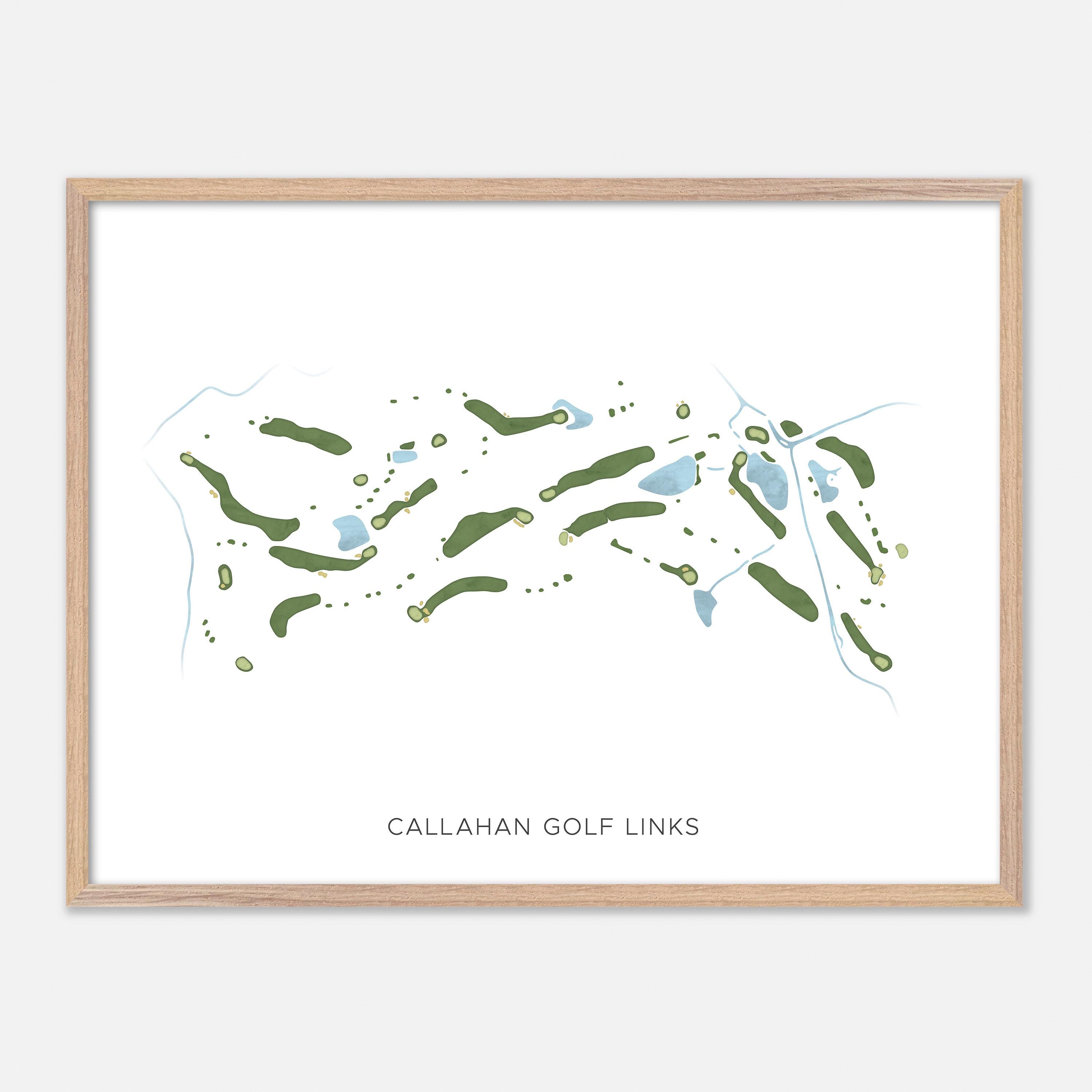 Callahan Golf Links in Waleska, Georgia - Modern Watercolor Map