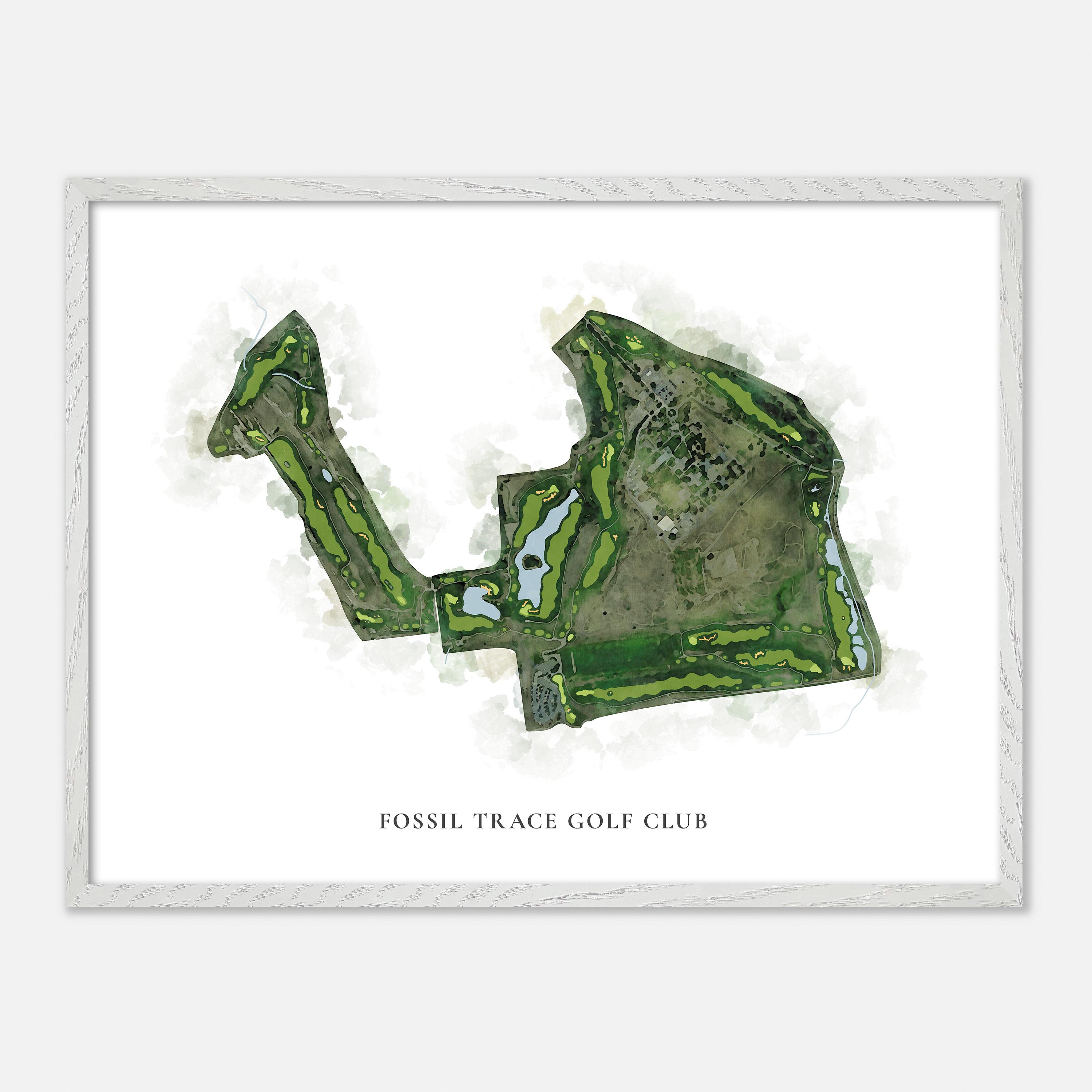 Fossil Trace Golf Club in Golden, Colorado - Classic Watercolor