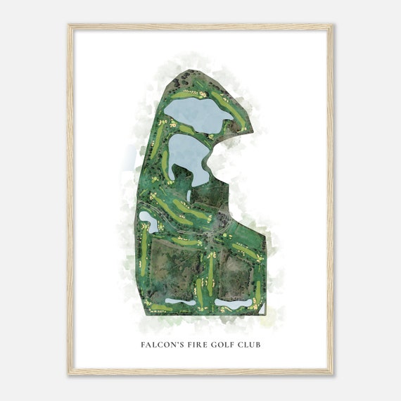 Falcon's Fire Golf Club, Florida - Classic Watercolor Map | Golfer