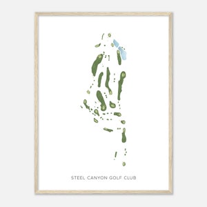 Steel Canyon Golf Club, Georgia - Moderne Aquarell Landkarte | Golfer Geschenk, Golf Wandkunst, Golf Poster Druck, Platz Layout