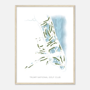 Trump National Golf Club, Virginia - Moderne Aquarell Landkarte | Golfer Geschenk, Golf Wandkunst, Golf Poster Druck, Platz Layout