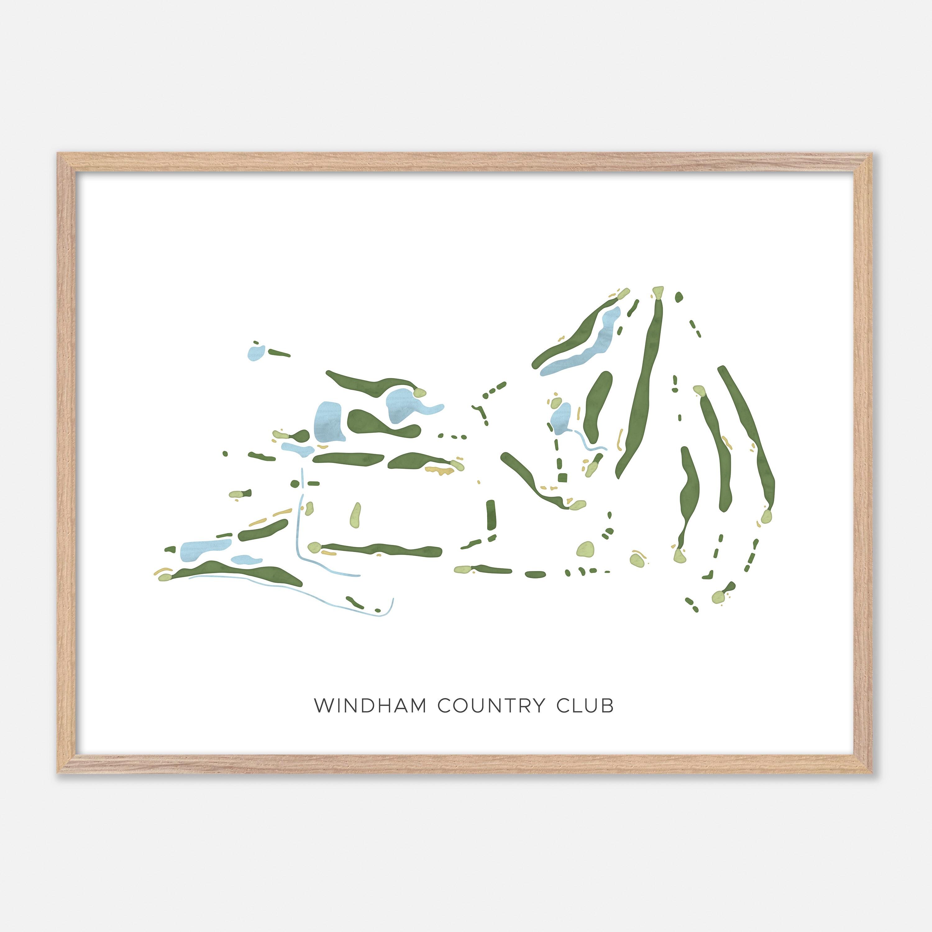 Windham Country Club in Windham, New Hampshire - Modern Watercolor Map | Golfer Gift, Golf Wall Art, Golf Poster Print, Course Layout