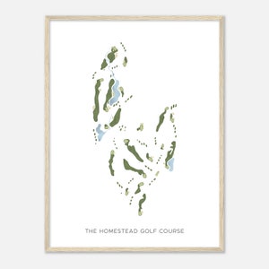 The Homestead Golf Course, Colorado - Modern Watercolor Map | Golfer Gift, Golf Wall Art, Golf Poster Print, Course Layout