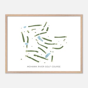 May include: A white background with a green and blue illustration of a golf course layout. The text "MOHAWK RIVER GOLF COURSE" is at the bottom of the image.