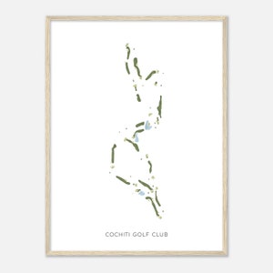 Cochiti Golf Club, New Mexico - Modern Watercolor Map | Golfer Gift, Golf Wall Art, Golf Poster Print, Course Layout