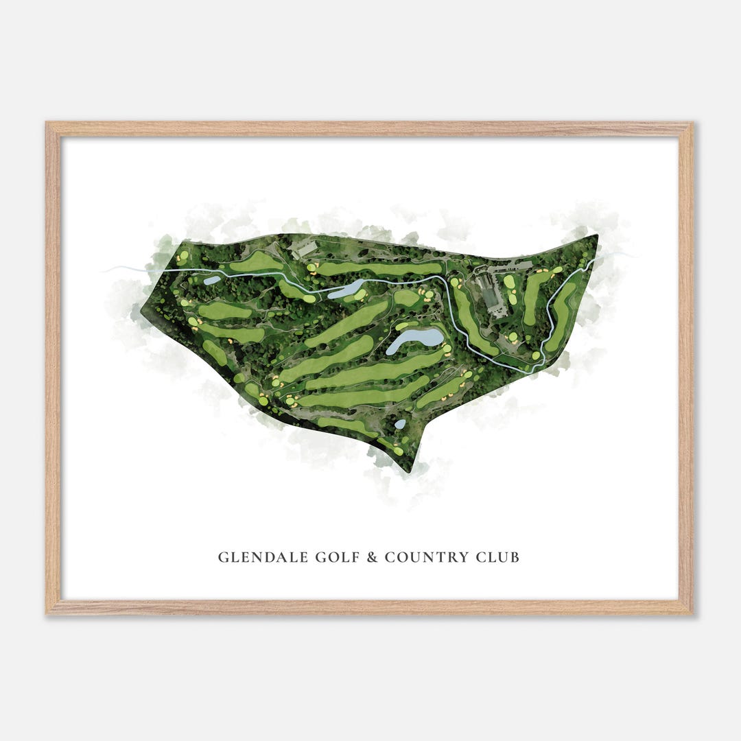 Glendale Golf & Country Club in , Canada - Classic Watercolor Map ...