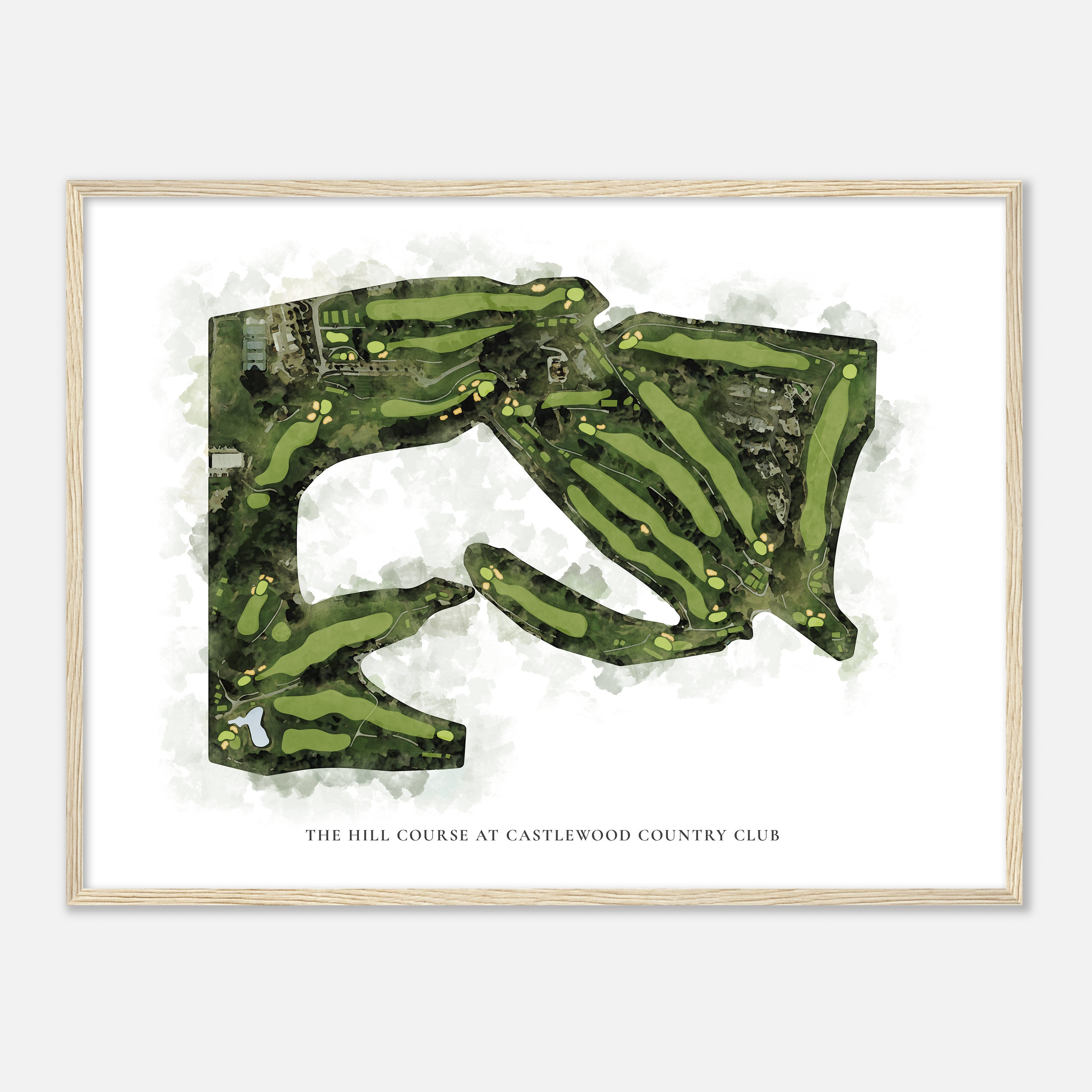 The Hill Course at Castlewood Country Club, California - Classic Watercolor  Map | Golfer Gift, Golf Wall Art, Golf Poster Print - Etsy