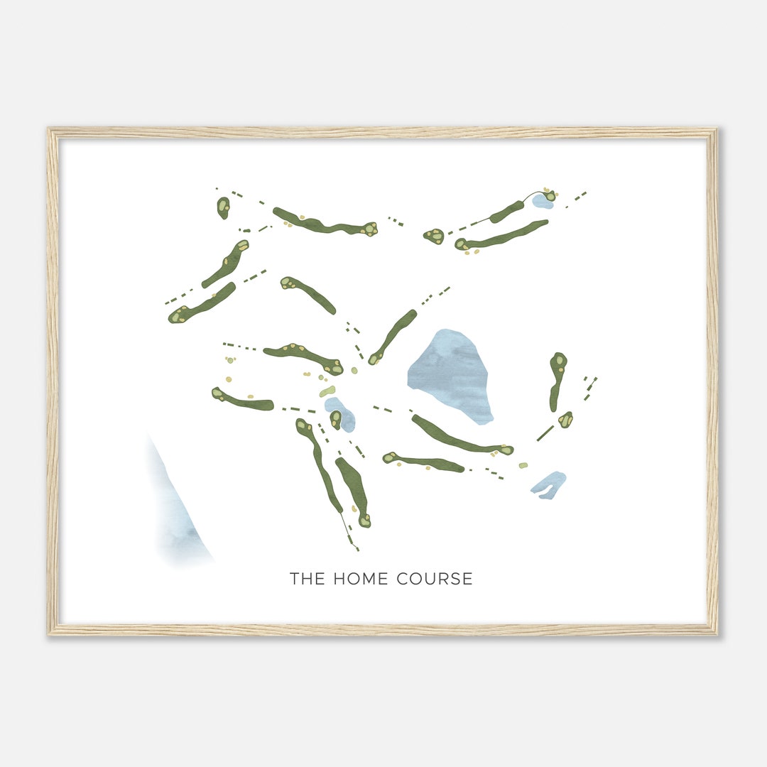 The Home Course, Washington - Modern Watercolor Map | Golfer Gift, Golf ...