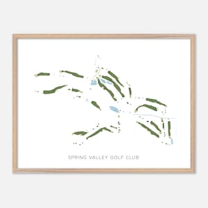 Spring Valley Golf Club in Elizabeth, Colorado: moderne aquarelkaart | Golfcadeau, golfmuurkunst, golfposterprint, baanindeling