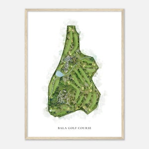 Bala Golf Course, Pennsylvania - Classic Watercolor Map | Golfer Gift, Golf Wall Art, Golf Poster Print, Course Layout