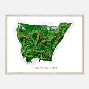 The Ranch Golf Club, Massachusetts - Classic Watercolor Map | Golfer Gift, Golf Wall Art, Golf Poster Print, Course Layout