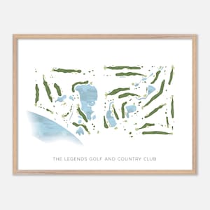 The Legends Golf and Country Club in Sherwood Park, Kanada - Moderne Aquarell Landkarte | Golfer Geschenk, Golf Wandkunst, Golf Poster Druck