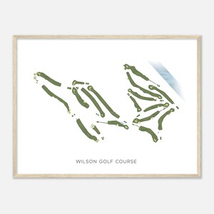 Wilson Golf Course, California - Modern Watercolor Map | Golfer Gift, Golf Wall Art, Golf Poster Print, Course Layout