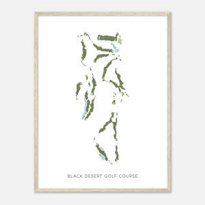 Black Desert Golf Club, Utah - Moderne Aquarell Landkarte | Golfer Geschenk, Golf Wandkunst, Golf Poster Druck, Platz Layout