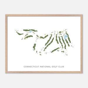 Connecticut National Golf Club in Putnam, Connecticut - Modern Watercolor Map | Golfer Gift, Golf Wall Art, Golf Poster Print