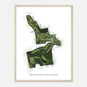 Adams Pointe Golf Course, Missouri - Classic Watercolor Map | Golfer Gift, Golf Wall Art, Golf Poster Print, Course Layout