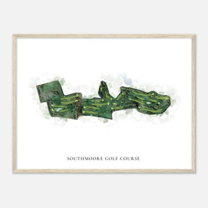Southmoore Golf Course, Pennsylvania - Classic Watercolor Map | Golfer Gift, Golf Wall Art, Golf Poster Print, Course Layout