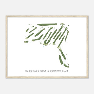 El Dorado Golf & Country Club, Arkansas - Modern Watercolor Map | Golfer Gift, Golf Wall Art, Golf Poster Print, Course Layout