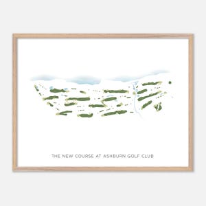 Der neue Platz im Ashburn Golf Club in Fall River, Kanada - Moderne Aquarell-Karte | Golfer Geschenk, Golf Wandkunst, Golf Poster Druck