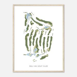 Bali Hai Golf Club, Nevada - Moderne Aquarell Landkarte | Golfer Geschenk, Golf Wandkunst, Golf Poster Druck, Platz Layout