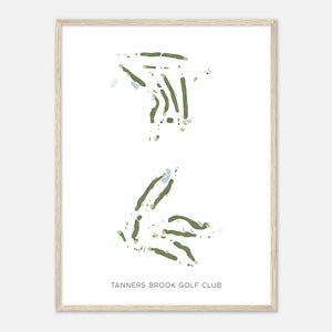 Tanners Brook Golf Club, Minnesota - Moderne Aquarell Landkarte | Golfer Geschenk, Golf Wandkunst, Golf Poster Druck, Platz Layout