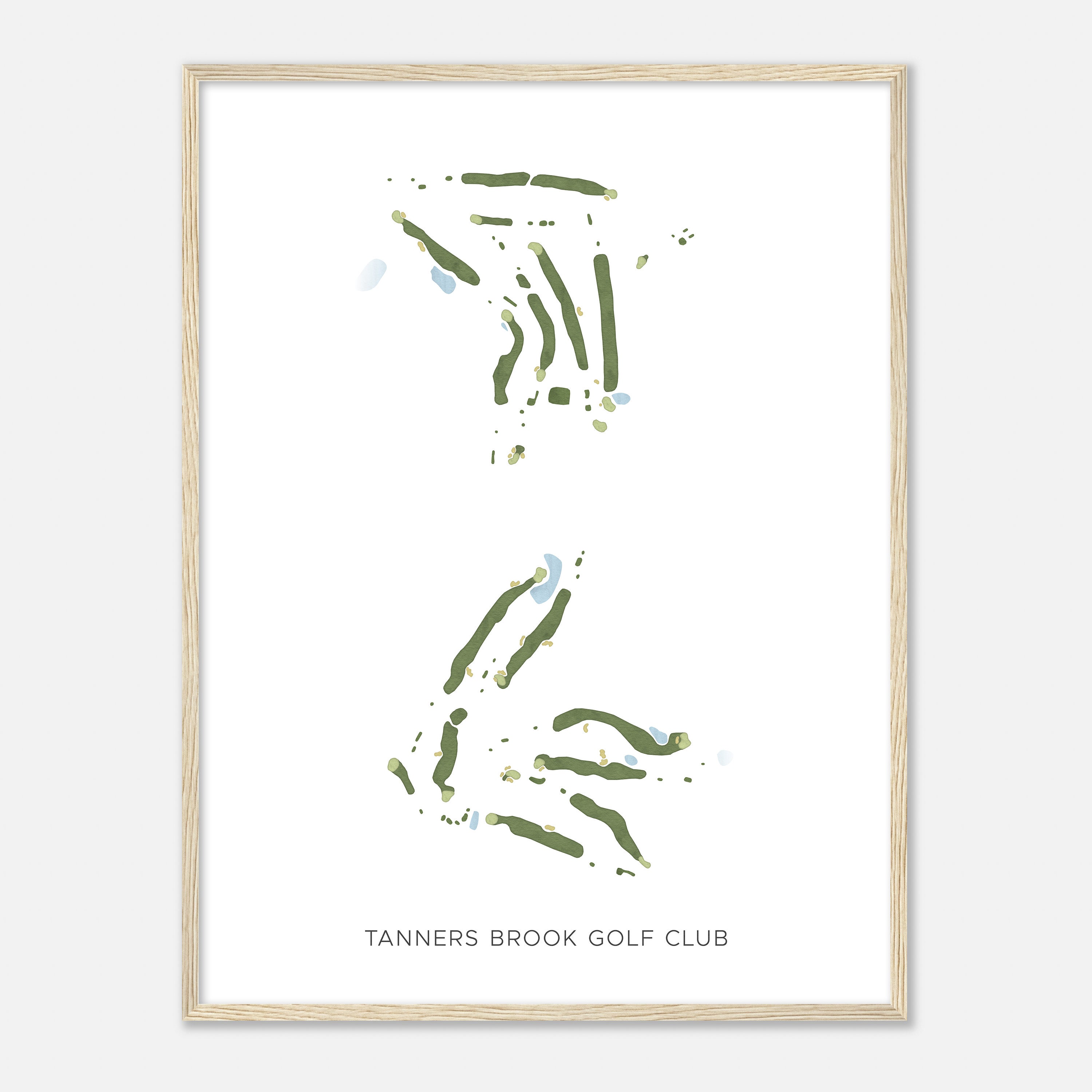 Tanners Brook Golf Club, Minnesota - Modern Watercolor Map | Golfer Gift, Golf Wall Art, Golf Poster Print, Course Layout