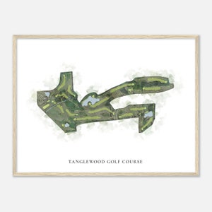 Tanglewood Golf Course, Missouri - Classic Watercolor Map | Golfer Gift, Golf Wall Art, Golf Poster Print, Course Layout