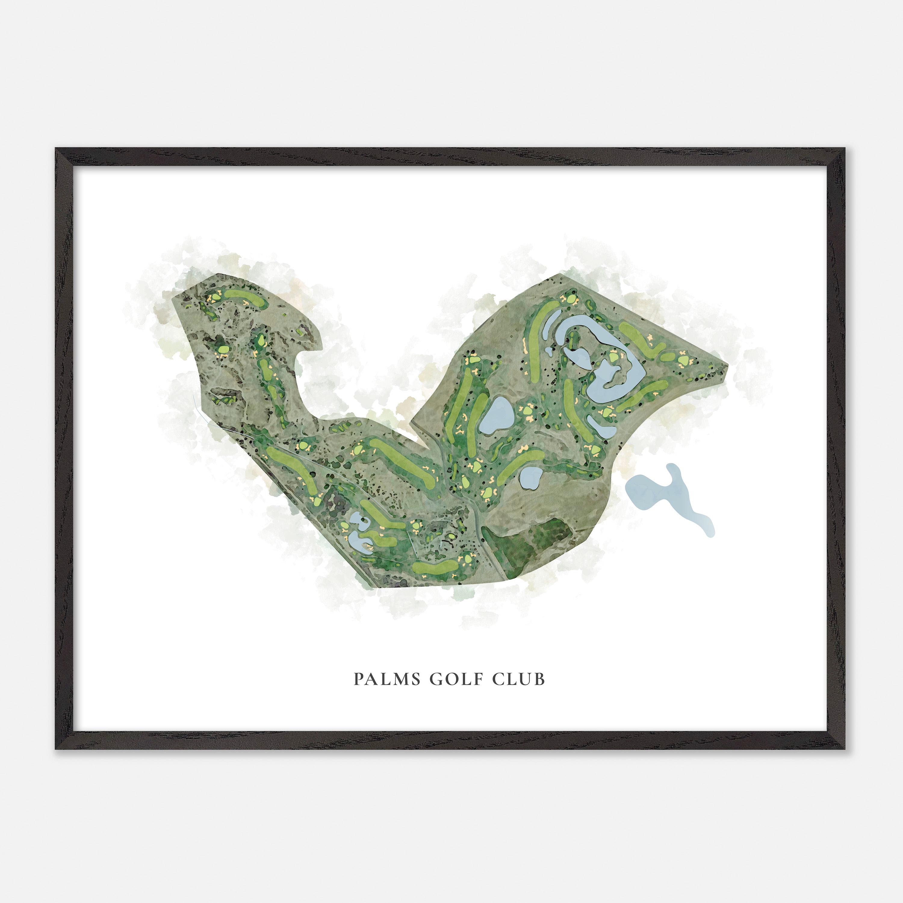 Palms Golf Club in Littlefield, Arizona - Classic Watercolor Map