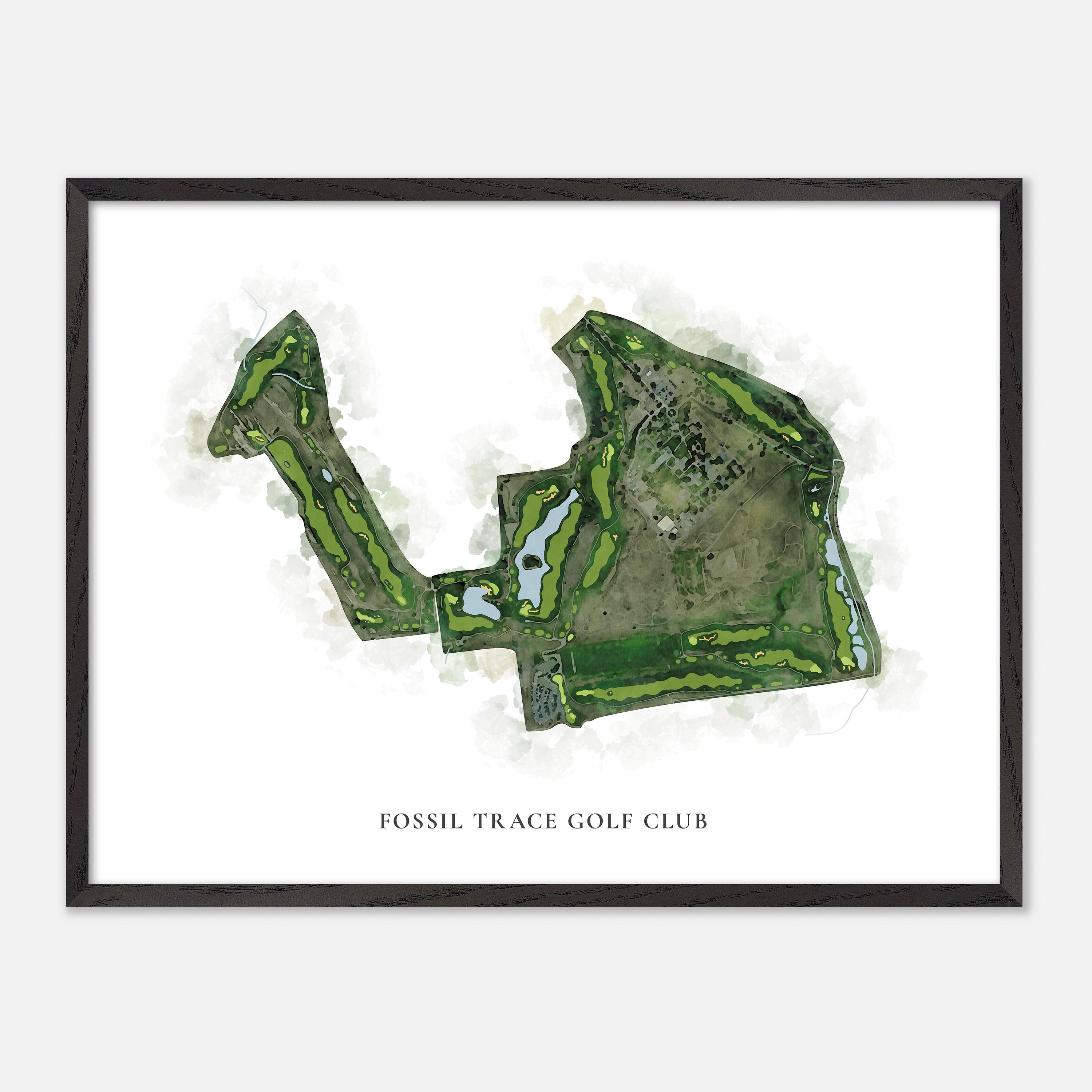 サンフランシスコゴールデンゴルフコース 版画 Fossil Trace Golf Club in Golden, Colorado - Classic Watercolor