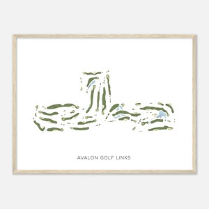 Avalon Golf Links, Washington - Moderne Aquarell Landkarte | Golfer Geschenk, Golf Wandkunst, Golf Poster Druck, Platz Layout