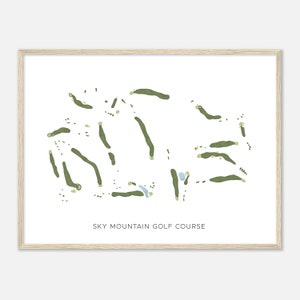 Sky Mountain Golf Club, Utah - Moderne Aquarell Landkarte | Golfer Geschenk, Golf Wandkunst, Golf Poster Druck, Platz Layout